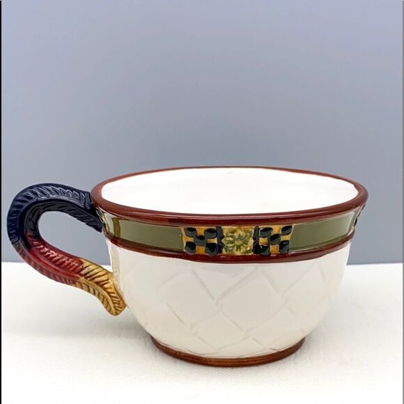 New Bella Casa by Ganz ceramic coffee/tea cup - Picture 2 of 7